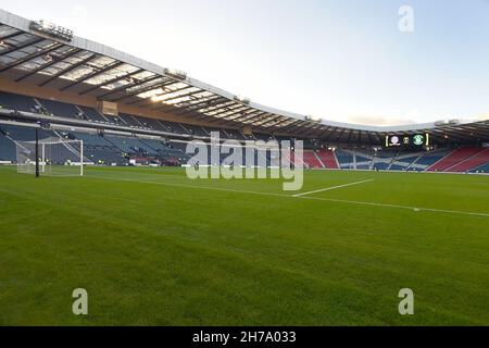 Glasgow, Schottland, 21st. November 2021. Hampden Park vor dem Spiel des Scottish League Cup im Hampden Park, Glasgow. Bildnachweis sollte lauten: Neil Hanna / Sportimage Stockfoto