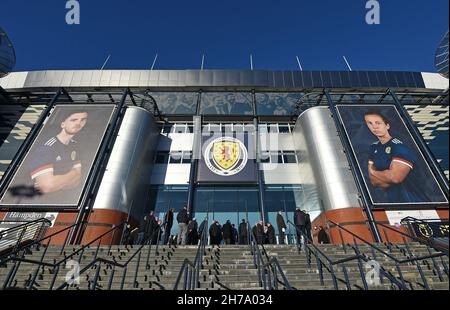 Glasgow, Schottland, 21st. November 2021. Hampden Park vor dem Spiel des Scottish League Cup im Hampden Park, Glasgow. Bildnachweis sollte lauten: Neil Hanna / Sportimage Stockfoto