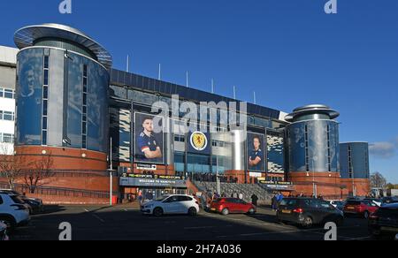 Glasgow, Schottland, 21st. November 2021. Hampden Park vor dem Spiel des Scottish League Cup im Hampden Park, Glasgow. Bildnachweis sollte lauten: Neil Hanna / Sportimage Stockfoto