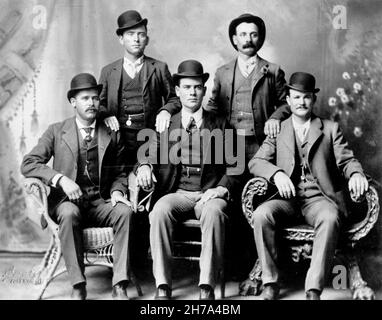 Butch Cassidy and the Wild Bunch - Vintage-Foto aus dem Alten Westen. Stockfoto