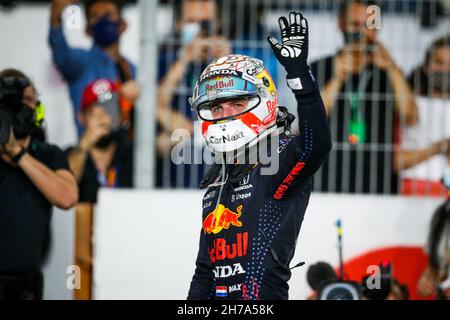 VERSTAPPEN Max (NED), Red Bull Racing Honda RB16B, Portrait während des Formel 1 Ooredoo Qatar Grand Prix 2021, 20th Runde der FIA Formel 1 Weltmeisterschaft 2021 vom 19. Bis 21. November 2021 auf dem Losail International Circuit, in Lusail, Katar - Foto: Florent Gooden/DPPI/LiveMedia Stockfoto