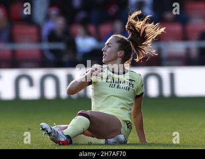 Leigh, Großbritannien. 21st. November 2021. Lia Walti von Arsenal während des Spiels der FA Women's Super League im Leigh Sports Village, Leigh. Bildnachweis sollte lauten: Darren Staples/Sportimage Credit: Sportimage/Alamy Live News Stockfoto