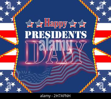 Happy President's Day Poster Illustration, Good for Banner, Poster, Grußkarte, Vektorgrafik Stock Vektor