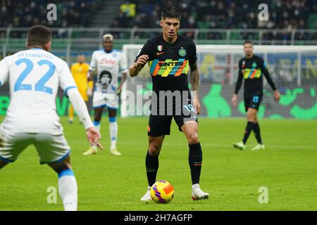 Mailand, Italien. 21st. November 2021. Joaquin Correa (FC Inter) während Inter - FC Internazionale gegen SSC Napoli, italienische Fußballserie Ein Spiel in Mailand, Italien, November 21 2021 Quelle: Independent Photo Agency/Alamy Live News Stockfoto