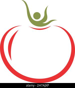 Tomate Symbol Logo Design Vektor Illustration Vorlage Stock Vektor