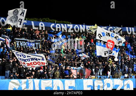 Arena Garibaldi, Pisa, Italien, 21. November 2021, Fans von Pisa während AC Pisa gegen Benevento Calcio - Italienische Fußballmeisterschaft Liga BKT Stockfoto