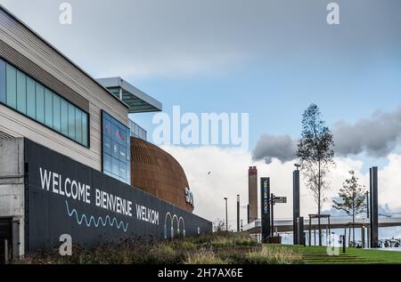 Brüssel, Belgien - 11 05 2017: Standort von Docks Bruxsel ein neues Einkaufszentrum Stockfoto