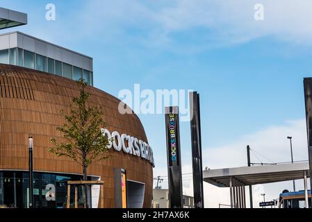 Brüssel, Belgien - 11 05 2017: Standort von Docks Bruxsel ein neues Einkaufszentrum Stockfoto