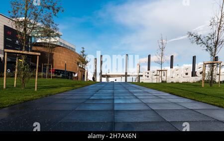 Brüssel, Belgien - 11 05 2017: Standort von Docks Bruxsel ein neues Einkaufszentrum Stockfoto