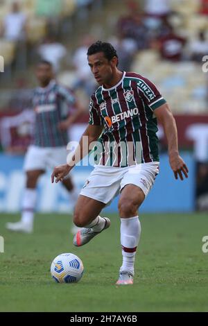 Maracana Stadium, Rio de Janeiro, Brasilien. 21st. November 2021. Brasilianische Serie A, Fluminense versus America Mineiro; Fred of Fluminense Credit: Action Plus Sports/Alamy Live News Stockfoto