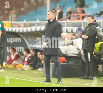 Genua, Italien. 22nd. November 2021. Italienische Serie A, CFC Genua und AS Roma Credit: Nderim Kaceli/Alamy Live News Stockfoto