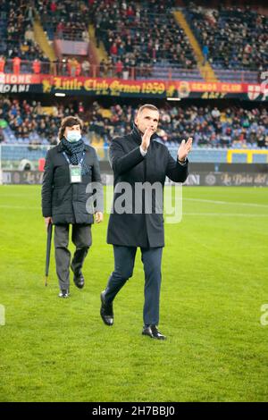 Genua, Italien. 22nd. November 2021. Italienische Serie A, CFC Genua und AS Roma Credit: Nderim Kaceli/Alamy Live News Stockfoto