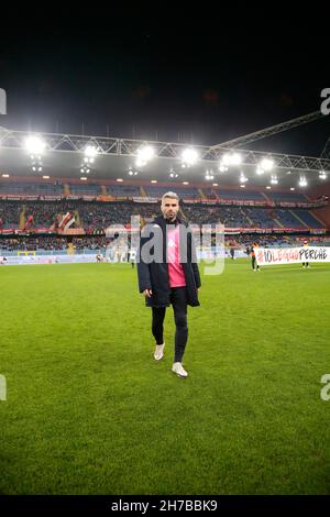 Genua, Italien. 22nd. November 2021. Italienische Serie A, CFC Genua und AS Roma Credit: Nderim Kaceli/Alamy Live News Stockfoto