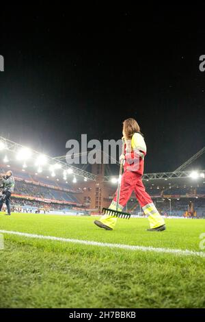 Genua, Italien. 22nd. November 2021. Italienische Serie A, CFC Genua und AS Roma Credit: Nderim Kaceli/Alamy Live News Stockfoto