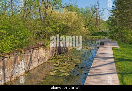 Überreste des Ohio und Erie Kanals im Cuyahoga Valley National Park in Ohio Stockfoto