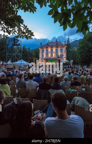 ALPES DE HAUTE-PROVENCE, 04, UBAYE VALLEY, BARCELONNETTE, JAZZ FESTIVAL 2012, DAS KINDER-JAZZ-KONZERT Stockfoto