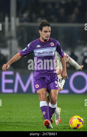 Stadion Artemio Franchi, Florenz, Italien, 20. November 2021, Giacomo Bonaventura (Fiorentina) während des ACF Fiorentina gegen AC Mailand - italienischer Fußball-Ser Stockfoto