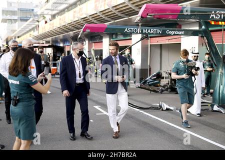 DOMENICALI Stefano (ita), F1 CEO, BECKHAM David, ehemaliger Fußballspieler, Portrait während des Formel 1 Ooredoo Qatar Grand Prix 2021, 20th Runde der FIA Formel 1 Weltmeisterschaft 2021 vom 19. Bis 21. November 2021 auf dem Losail International Circuit, in Lusail, Katar - Foto: Dppi/DPPI/LiveMedia Stockfoto