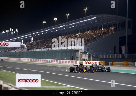 11 PEREZ Sergio (mex), Red Bull Racing Honda RB16B, Action während des Formel 1 Ooredoo Qatar Grand Prix 2021, 20th Lauf der FIA Formel 1 Weltmeisterschaft 2021 vom 19. Bis 21. November 2021 auf dem Losail International Circuit, in Lusail, Katar - Foto: Dppi/DPPI/LiveMedia Stockfoto