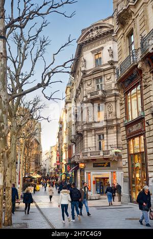 Váci Straße in Budapest Stockfoto