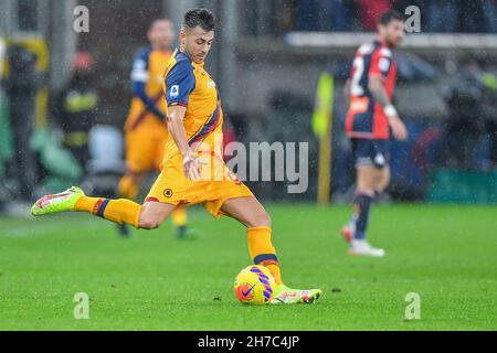 Genua, Italien. 21st. November 2021. Stephan El Shaarawy (Roma) während Genua CFC vs AS Roma, italienische Fußballserie A Spiel in Genua, Italien, November 21 2021 Quelle: Independent Photo Agency/Alamy Live News Stockfoto