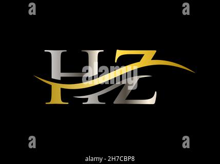 HZ-Logo. Monogramm Buchstabe HZ Logo Design Vektor. HZ Buchstabe Logo-Design mit modernen trendigen Stock Vektor
