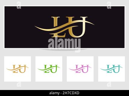 Modernes LU Logo Design für Geschäfts- und Firmenidentität. Kreativer LU-Brief mit Luxuskonzept Stock Vektor