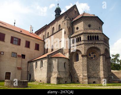 gotische und Renaissance-Basilika St. Procopius in Trebic Kloster, UNESCO-Stätte, Tschechische Republik, Mähren Stockfoto