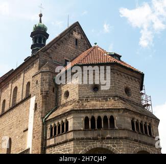 gotische und Renaissance-Basilika St. Procopius in Trebic Kloster, UNESCO-Stätte, Tschechische Republik, Mähren Stockfoto