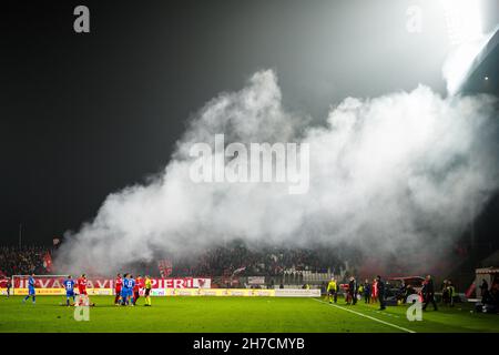 Stadio Brianteo, Monza (MB), Italien, 21. November 2021, AC Monza Fans während AC Monza gegen Como 1907 - Italienische Fußball-Liga BKT Stockfoto