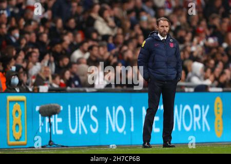 Manager of England, Gareth Southgate - England gegen Albanien, FIFA 2022-WM-Qualifikation - Gruppe I, Wembley Stadium, London - 12th. November 2021 Stockfoto