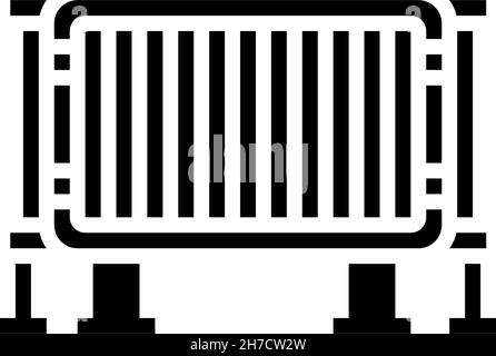 Zaun der Musik Konzert Glyphe Symbol Vektor Illustration Stock Vektor