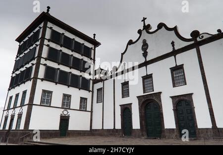 Das Sanctuary do Senhor Santo Cristo dos Milagres, Ponta Delgada, Azoren Stockfoto