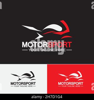 Motorrad Sport Logo Symbol Vektor Illustration Design-Vorlage Stock Vektor