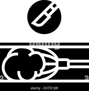 Abbildung des Glyphen-Symbols zur Entfernung von Gerinnseln Stock Vektor