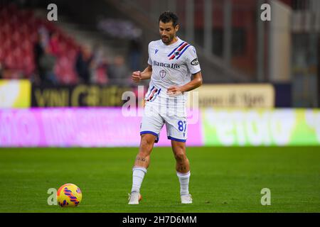 SALERNO, ITALIEN - 21. NOVEMBER: Antonio Candreva von UC Sampdoria im Einsatz während des Serie A-Spiels zwischen US Salernitana und UC Sampdoria im Stadio A Stockfoto