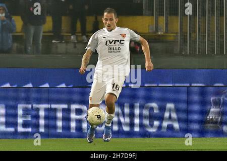 Arena Garibaldi, Pisa, Italien, 21. November 2021, Riccardo Improta (Benevento) beim AC Pisa gegen Benevento Calcio - Italienische Fußballmeisterschaft Le Stockfoto