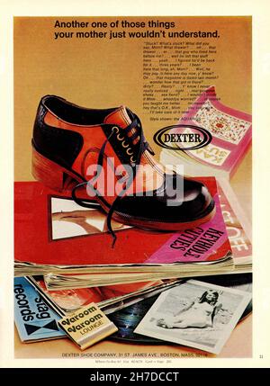 April 1973 Werbespot des Magazins „Playboy“, USA Stockfoto