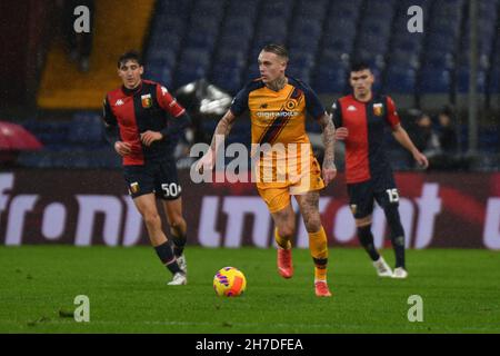 Genua, Italien. 21st. November 2021. Karsdorp von Roma während der Serie A - 13^ Giornata vs Genua in Rom. (Bild: © Andrea Amato/Pacific Press via ZUMA Press Wire) Stockfoto