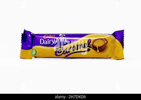 Cadbury Dairy Milk Caramel Chocolate Bar Stockfoto