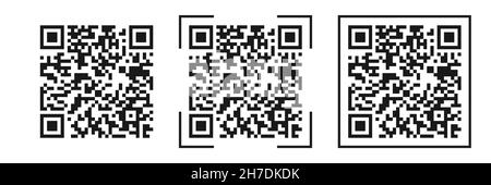 QR-Code-Symbol scannen. Digitales Scannen qr Stock Vektor