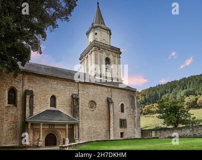 Kirche, Santuario de la Encina, Alava, Artziniega, Baskenland, Spanien Stockfoto