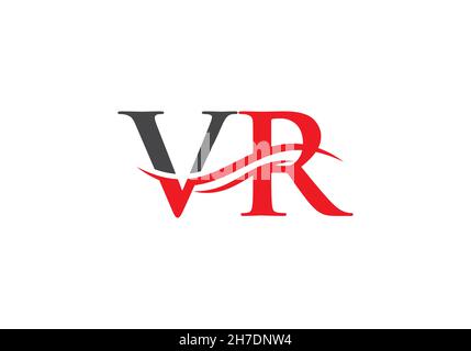 VR Letter Linked Logo für Geschäfts- und Firmenidentität. Vektorvorlage für das VR-Logo mit Anfangsbuchstaben Stock Vektor