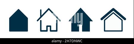 Haus Symbol Gesetzt. Symbol für die Abbildung des Hausvektors. Stock Vektor