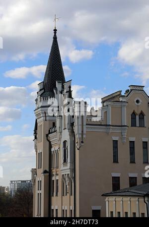 Das schrullige Gebäude in Kiew heißt Richards Castle Stockfoto