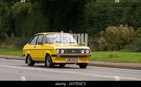 1979 Gelber Ford Escort RS2000 Stockfoto