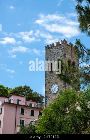 Kirche San Giovanni Battista, Monterosso al Mare, Italien Stockfoto