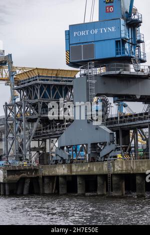 Port of Tyne der Standort des Windparks Dogger Bank, 50:50 Joint Venture zwischen Equinor und SSE Renewables, Newcastle, England, Großbritannien Stockfoto