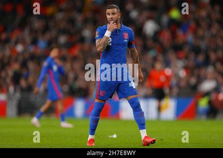 Kyle Walker aus England - England gegen Albanien, FIFA 2022-WM-Qualifikation - Gruppe I, Wembley Stadium, London - 12th. November 2021 Stockfoto