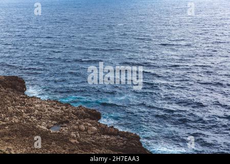 Marine in Zypern Ayia Napa Cape Greco Halbinsel, malerischen Blick auf das Mittelmeer, Kavo Greco, National Forest Park Stockfoto